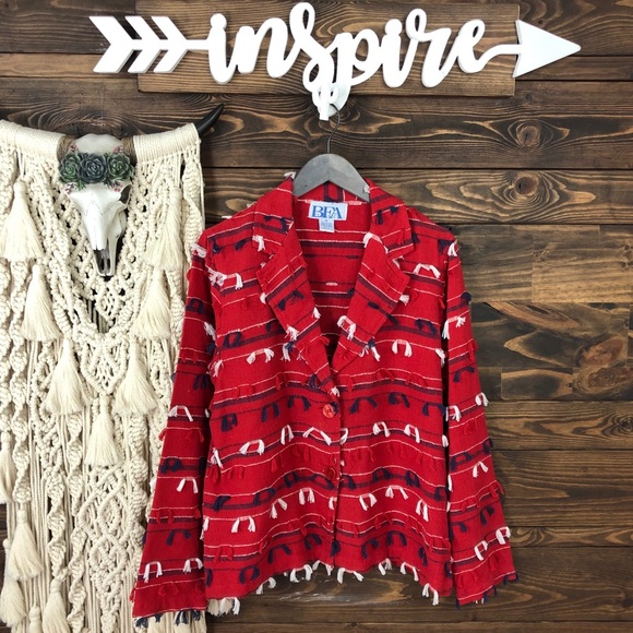 Vintage Jackets & Blazers - BFA Classics | Vintage Tassel Trim Blazer Festive